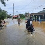 Banjir yang melanda Desa Samba Bakumpai Kacamatan Katingan Tengah, Kamis 18 September 2025