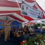 Bupati Katingan Saiful, saat memberikan sambutan pada kegiatan "Gebyar SMP" yang berlangsung di halaman Kantor Dinas Pendidikan Kabupaten Katingan pada Selasa, 25 November 2025.